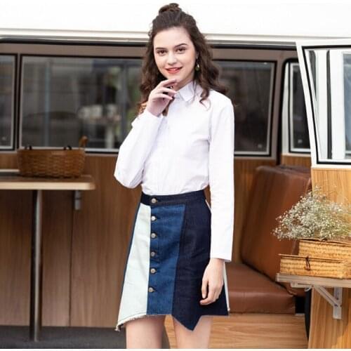YM-capacity for love Denim Skirts For Women