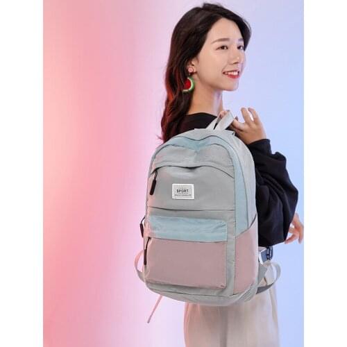 2021 Women Oxford Backpacks High Quality Female High-capacity Patchwork Backpack For Girls School Bag Back Pack