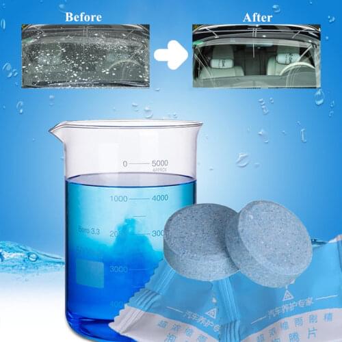 10Pcs/Pack(1PCS=4L Cleaning Water)Car Solid Wiper Fine Wiper Auto Window Cleaning Car Windshield Glass Cleaner Car Accessories