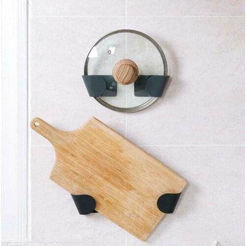 2pcs Storage Rack Pot Lid Kitchen Cookware Organizer Holder Wall Mount Cabinet Hanging SCIE999