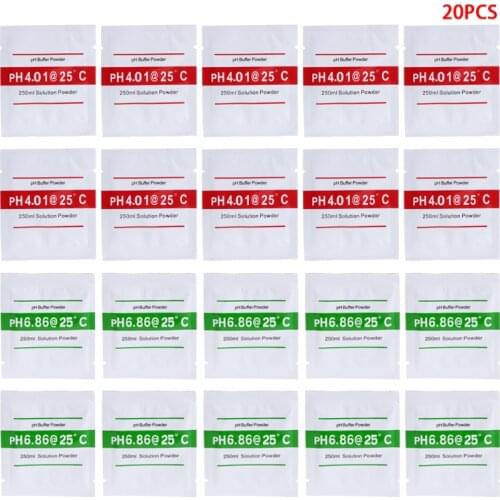 20 Pcs PH Buffer Solution Powder PH For Test Meter Measure Calibration 4.01 6.86