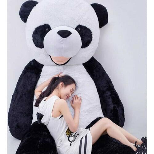 Giant Chinese Panda Teddy Bear Plush Toy Doll Coat Zipper Gift (cover Only) Without Filling Cute Plush Plush/Nano Doll
