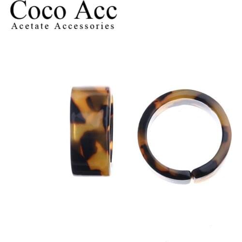 Hot sale stock acetate acrylic fashion Love rings Couple rings sweethearts lover NO.9# ring acetate Opening ring fashion jewelry