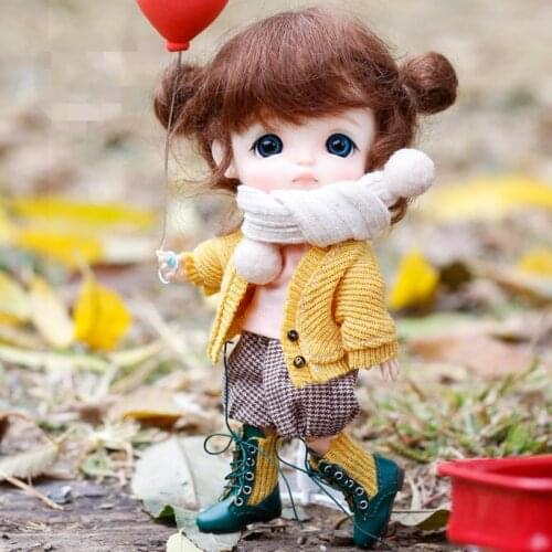 OB11 doll shoe size fashion pointed stocking boots Martin boots matching color lacing ankle boots white brown color new style