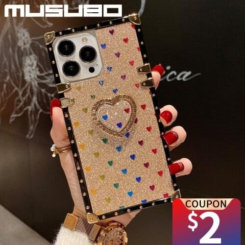 MUSUBO Gradient Glitter Phone Cases For Samsung Galaxy A12 A71 A51 5G a72 A52 S21 Ultra S20 Fe S10 Note 20 Plus Soft Cover Girls