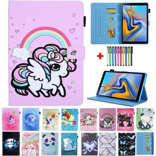 Funda For Samsung Galaxy Tab A 10.1 Case 2019 SM-T515 SM-T510 Unicorn Panda Cover For Samsung Tab A 8 Case 2019 SM-T290 SM T295