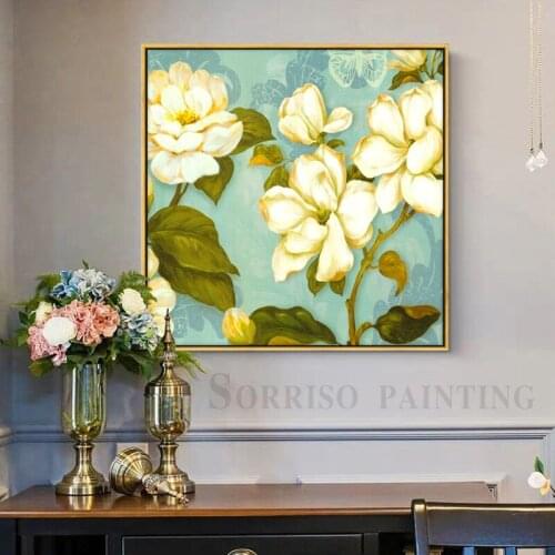 Gardenia Flower Canvas Porch Painting Wall Art For Living Room Posters And Prints Corridor Pictures Home Dining Bedroom Decor
