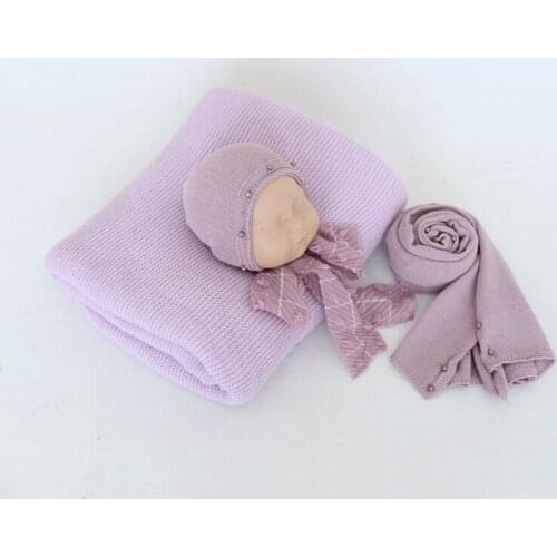 Baby Photography Posing Stretch Wraps+Hat+Blanket Sets Props Newborn Photography Props bebe Accessories New Born Wraps