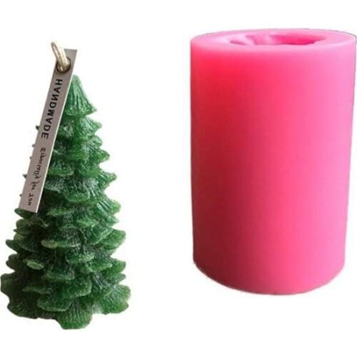 DIY 3D Christmas Tree Decoration Silicone Candle Mold Form Handmade Resin Clay Crafts Candle Mold for Candle Macking