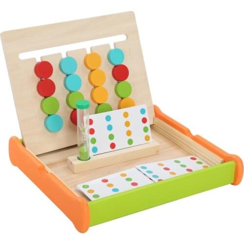 JaheerToy Animal Color Cognition Four Color Game Toysl Shape Matching Wooden Toys for Children Montessori Education Kids Baby