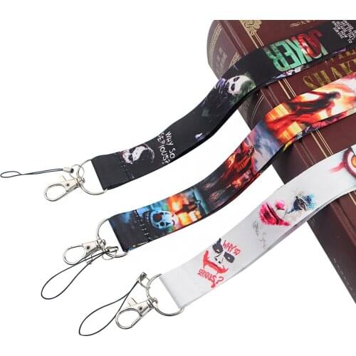JF942 Funny Clown Neck Straps Lanyards for Key ID Card Pass Gym Cellphone USB Badge Holder DIY Hanging Rope Accessories