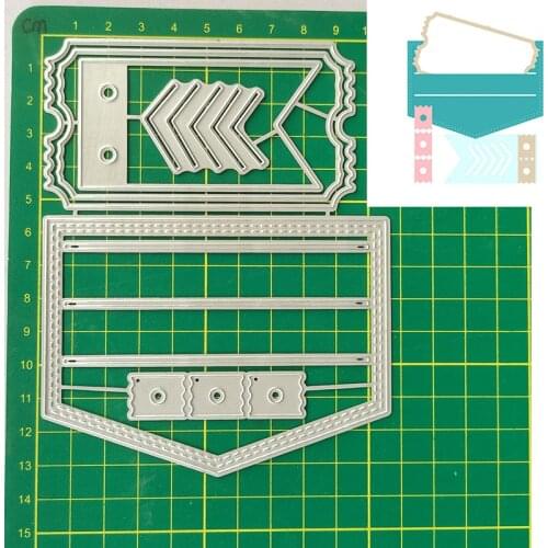Envelope Pocket Set Metal Cutting Dies Mould Blade Stencil Scrapbooking Photo Album Card Paper Embossing Craft DIYReunion