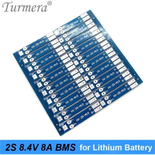 BMS Battery 2S 8.4V 8A Lithium Protection Board for Electric Bicycle Light Headlamp Use and 7.4V 8.4V Speaker Battery A1Turmera