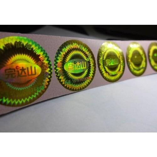 Custom made self adhesive 3d printing hologram sticker label . Free design ! void if removed