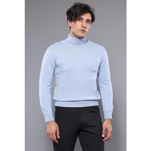 Turtleneck Sky Blue Sweater Wessi
