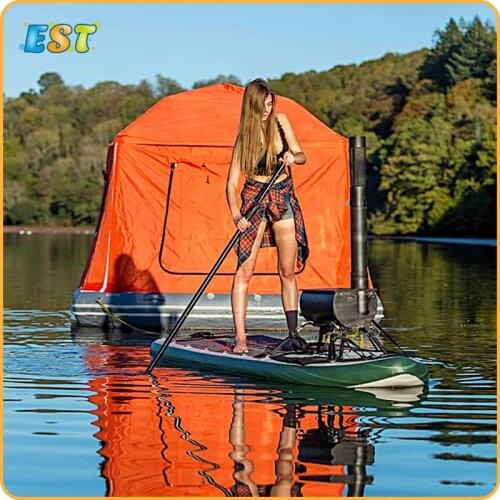 2.5X2.5X2M Orange inflatable floating water camping shoal tent