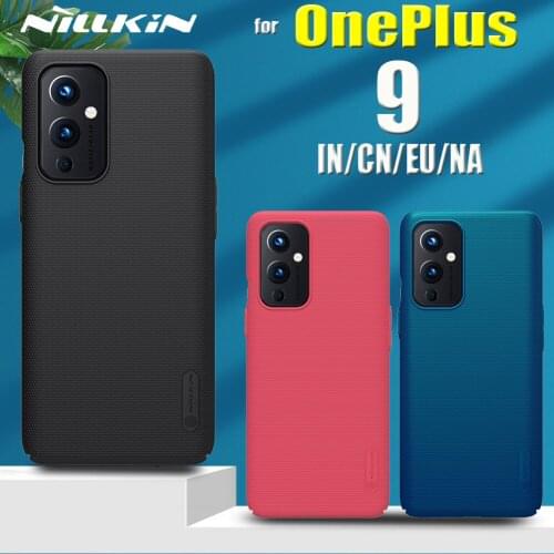 Nillkin Frosted Shield Hard PC Case on OnePlus 9 CN/IN Plastic Shockproof Phone Back Cover for One Plus 9 EU/NA Capa Coque