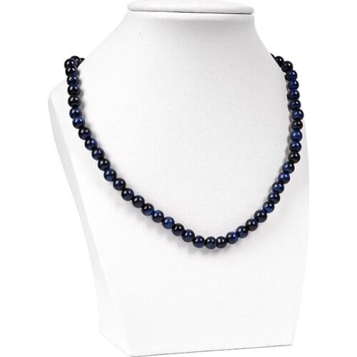 Manual DIY Necklace Semiprecious Gemstone Beads size for 6mm Lapis lazuli Necklace 18inch Gem Making Customized For Women H59