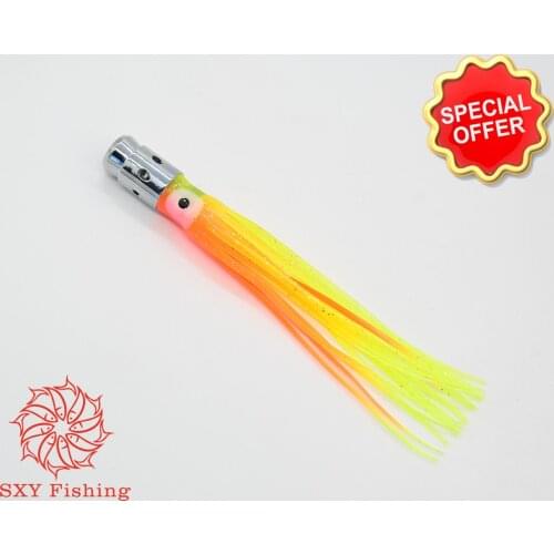 SXY FISHING D32M Deep-sea fishing Fake lure Stainless steel Drag the bait All Metal Octopus Lure Tuna Lure Metal Trolling Lure