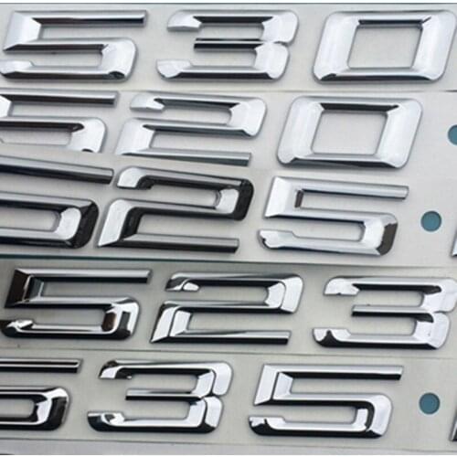 Silver 318Li 320Li 335Li 520Li 523Li 525Li 530Li 535Li 328i 520i Emblem Rear Number Letters Badges Car sticker For 3 5 series