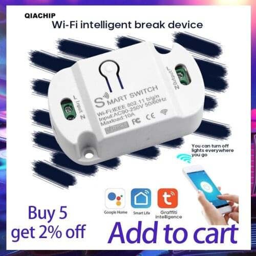 Smart Connection 10A Wifi Smart Switch Timer Wireless Switches Smart Home Automation Compatible With Tuya Alexa Google Home