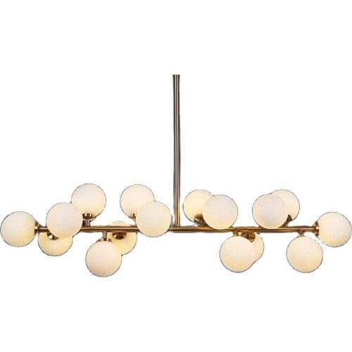 High Quality Modern Creative Nordic Iron Glass Led E27 Pendant Light for Living Room Dining Room Lamps 8/16 Heads 1575