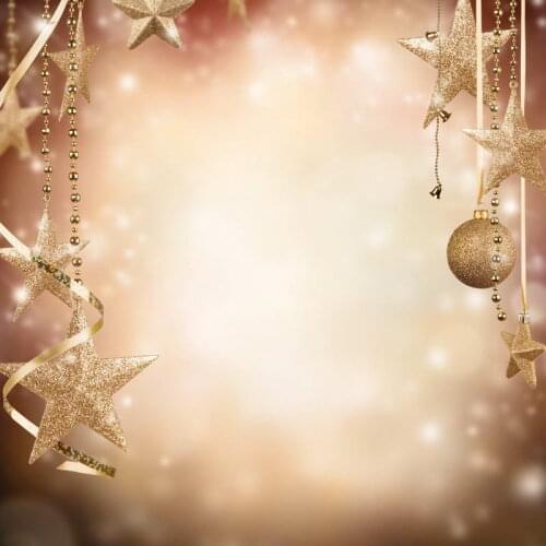 TR Custom Vinyl Print Cloth Golden Stars Bokeh Photography Backdrops for Wedding Kids Photo Studio Portrait Backgrounds Props