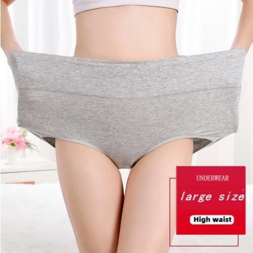 Cotton Womens Panties Elastic Soft Large Size XXXL Embossed ROSE Ladies Underwear Breathable Sexy High Waist Briefs