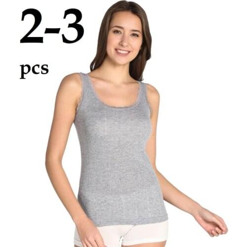 Crop top Women Tank Thick Strap Underwear Sexy Vest Lace Lined U-Neck Female Sleeveless Camisoles Undershirts female Clothing