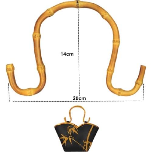 Stock Custom Color Bag Shoulder Bamboo Handles For Handbags Factory Seller GZ Nature Handmade Obag Bamboo Purse Frame Handles