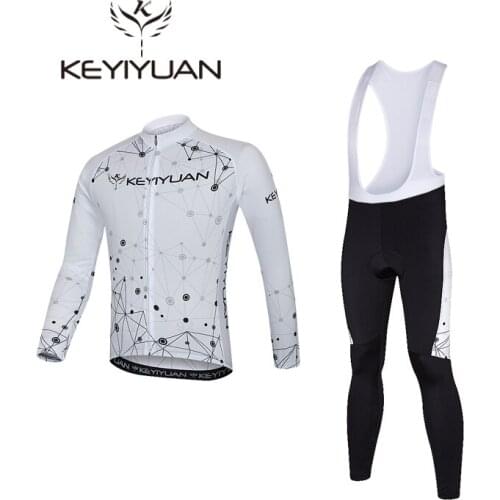 KEYIYUAN Cycling Summer Long Sleeve Clothes Set Sun Protection Mens Mountain Bike Breathable Outdoor Sweatshirt