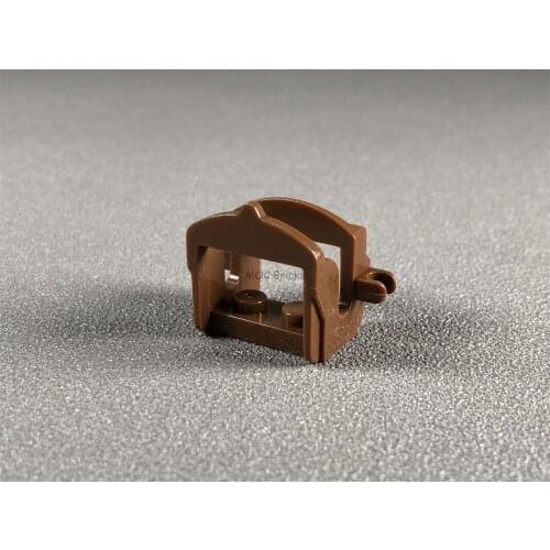 12pcs/lot MOC Bricks DIY Brown Horse Saddle with Two Clips fit with 4491b Building Blocks Toys for children Dolls Xmas Gifts