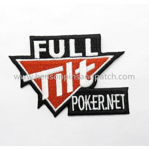 3.3inch Retail and stock FULL TILT poker embroidery cloth patch