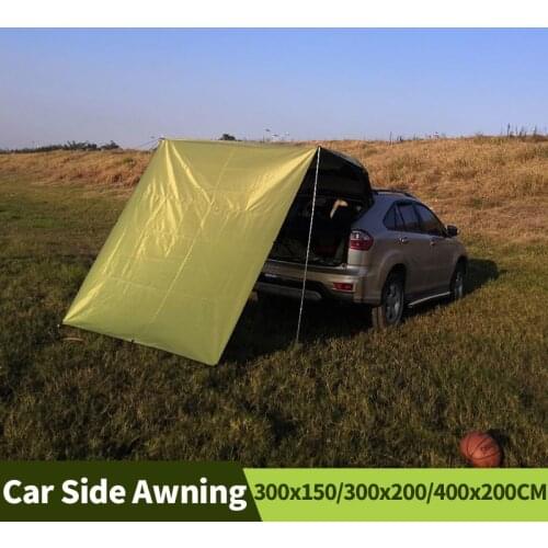 300x150/300x200/400x200CM Car Side Tents Car-mounted Sunshade Shelves Foldable Awnings Outdoor Camping Oxford Waterproof Canopy