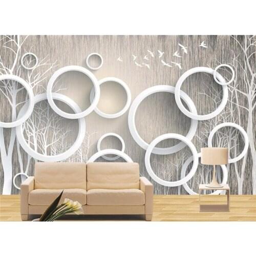 Papel de parede 3D Custom photo Wallpaper 3D Mural Wall paper Stickers Art Abstract Woods 3D Living Room TV Walls roll