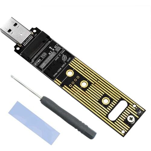 M.2 NVME SSD to USB 3.1 Adapter Type-A m2 to USB 3.1 Solid State Drive Internal Converter Card for 2242/2260/2280 SSD interface