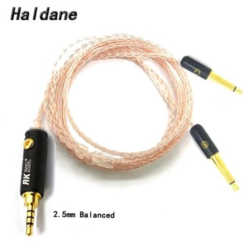 Free Shipping Haldane 8cores Replacement Headphones Cable Audio Upgrade Cable For Meze 99 Classics/Focal Elear Headphones