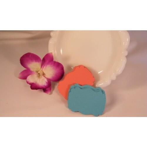 Coral and Turquoise gift tags beach wedding escort cards party favor lables baby shower birthday present decorations
