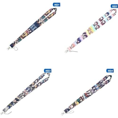 Animation Demon Slayer: Kimetsu No Yaiba Figure Mobile Phone Strap Neck Lanyard Rope Key Chain Strap Keyring