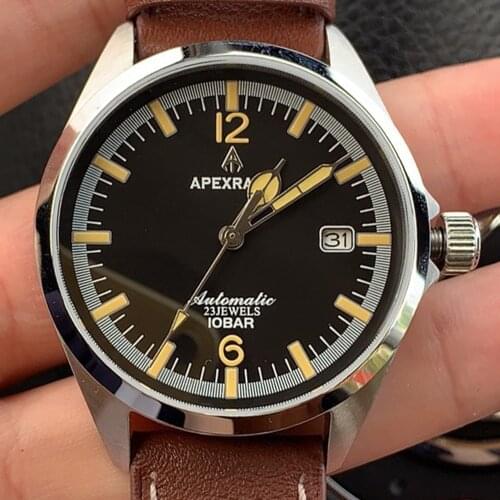 NH35 Automatic Watch Men 100M Diver Mechanical Wristwatch Sport Stainless Steel Calendar Luminous Clock Relojes Para Hombre 2021