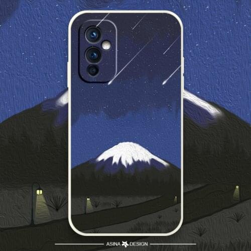 ASINA Cute Cartoon Case For Oneplus 9 8t 8 Pro Liquid Silicone Straight Edge Cases For Oneplus 7 7T Pro Oil Painting Cover Funda