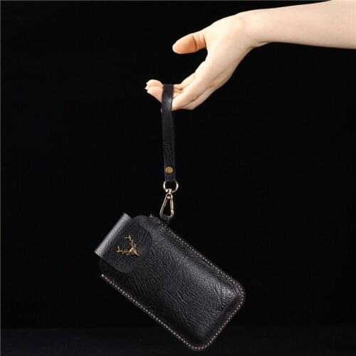 For Oppo K3 Outdoor business belt clip 100% Genuine Leather case for Sharp Aquos R3 Phone protective cover waist bag For LG K8S