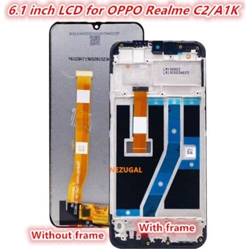 6.1 inch LCD for OPPO Realme C2 LCD display touch panel screen digiziter sensor assembly for OPPO RMX1941 A1K lcds replacement