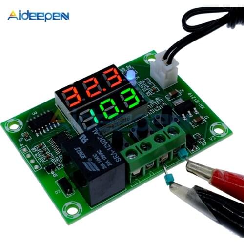 XH-W1219 Dual LED Digital Display Thermostat Temperature Controller Regulator Switch Control Relay NTC Sensor Module DC 12V