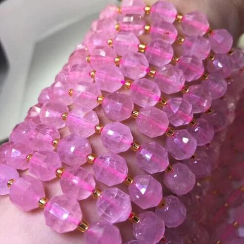 Smoky/rose QUARTZ/K2/SUPER7/SUNSTONE/Labradorite square faceted 10/12mm wholesale for DIY jewelry necklace