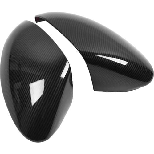 Car Side Rearview Mirror Cover Cap Rearview Mirror Shell Carbon Fiber Style Fits for Alfa Romeo Stelvio 17-20 Car Accessory