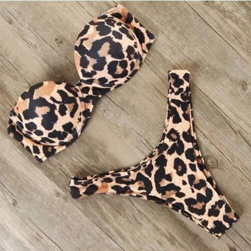 Bikini Swimwear Women Swimsuit 2021 Leopard Brazilian Bikini Set Push Up Bathing Suit Female Summer Beach Wear Biquini