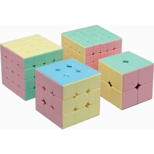 Moyu macarons cubes 4 Pcs gift boxs magic cube 5 Pcs/set gift box speed cube Moyu puzzle educational game cube toys for children