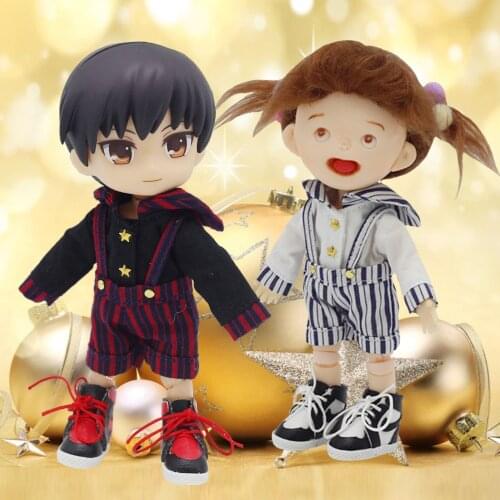 New 16cm BJD Ob11 Doll Clothes Fashion Overalls Suit Little Stars 1/12 Dolls GSC PD9 Molly Universal Accessory Toys