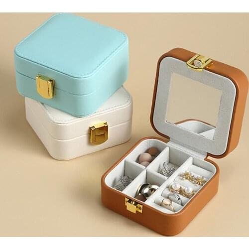 Anti-aging Fashion Storage Holder Jewelry Box Faux Leather Necklace Box Large Capacity for Rings
